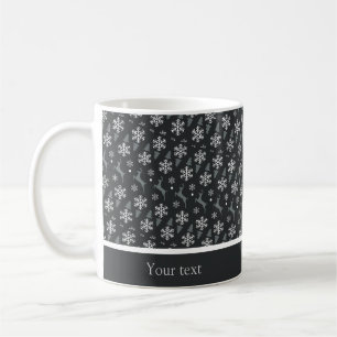 holiday Christmas reindeer deep dark grey custom Coffee Mug