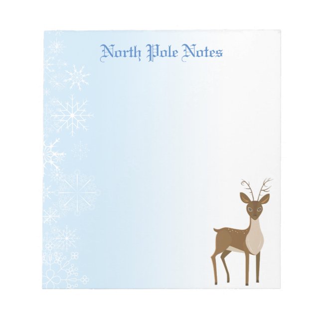Holiday Christmas Reindeer Notepads (Front)