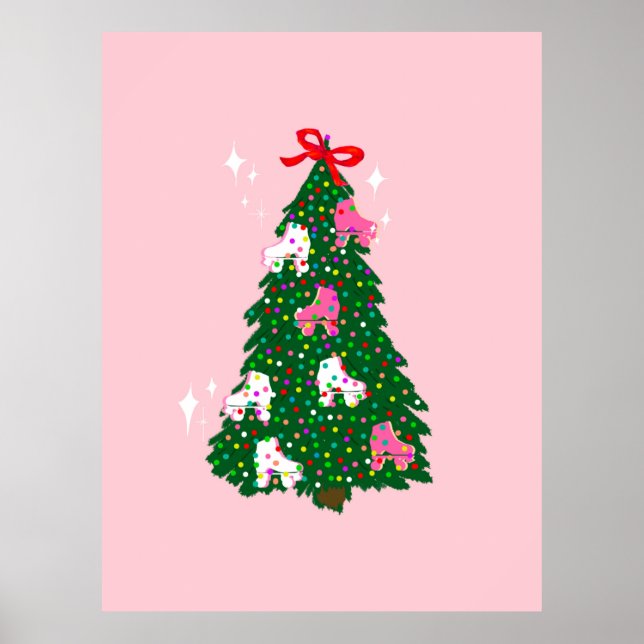 Holiday Christmas Roller Skate Ornaments  Poster (Front)