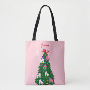Holiday Christmas Roller Skating Xmas Skate  Tote Bag