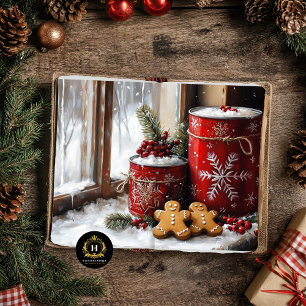 Holiday Christmas Scene Gingerbread Decoupage Tissue Paper