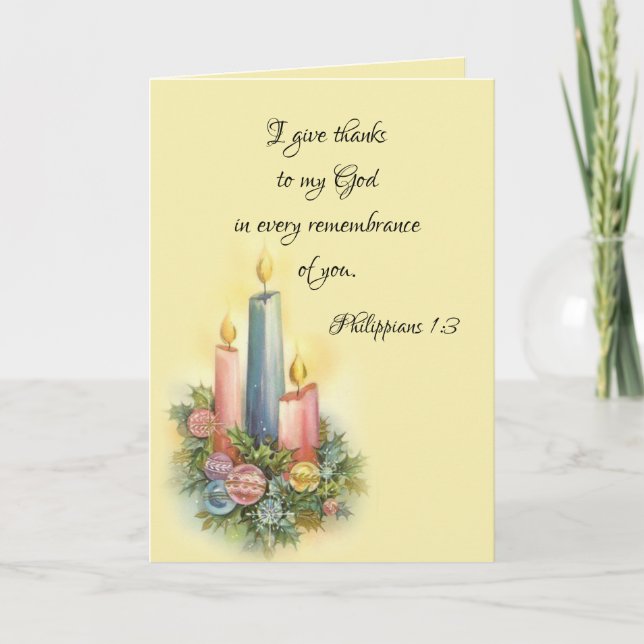Holiday Christmas Thank You Scripture (Front)