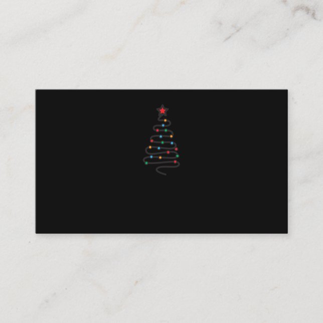 Holiday Christmas Tree Bright Light Business Card (Front)