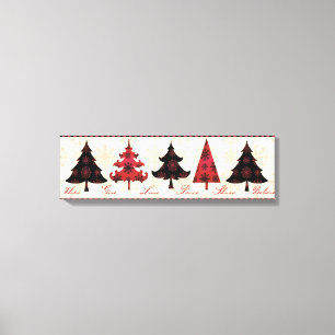 Holiday Christmas Trees Canvas Print