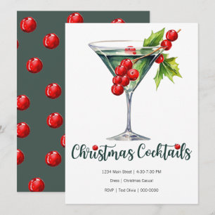 Holiday Christmas with Glass and Berries