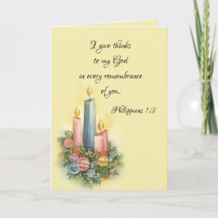 Holiday Christmas You Scripture Thank You Card