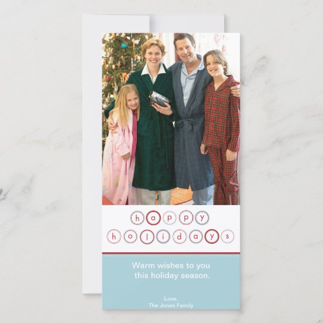 Holiday Circle Banner - Blue Card (Front)