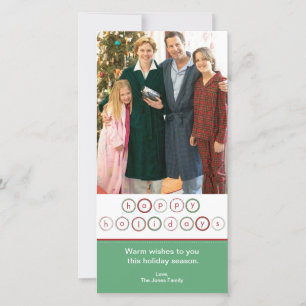 Holiday Circle Banner - Green & Red Card