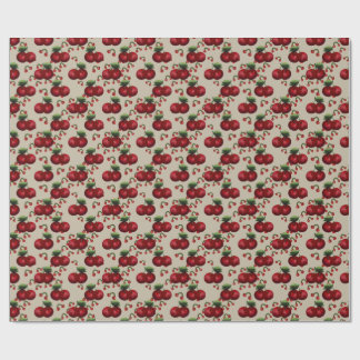 Holiday Classic Cherries Wrapping Paper – Warm Tau