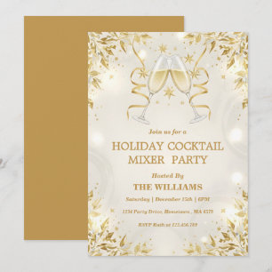 Holiday Cocktail Mixer Party Invitation