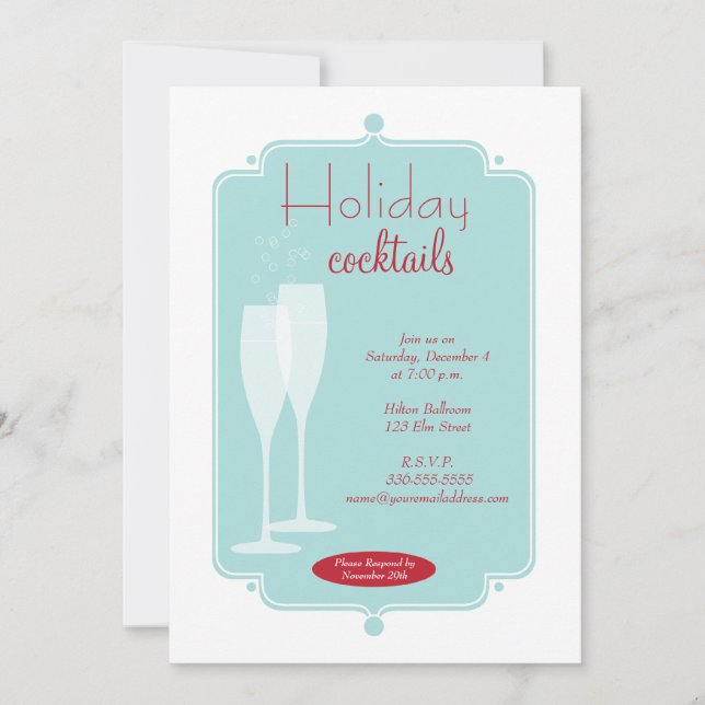 Holiday Cocktail Party Invitation (Front)