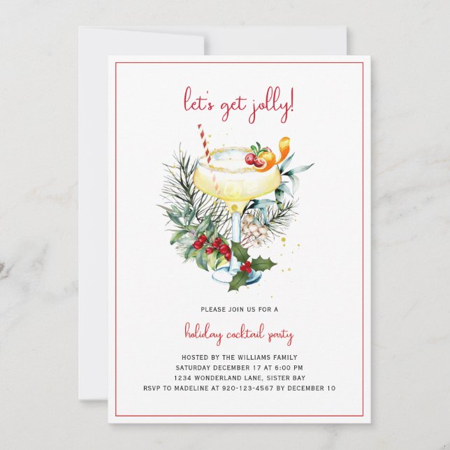Holiday Cocktail Party  Invitation (Front)