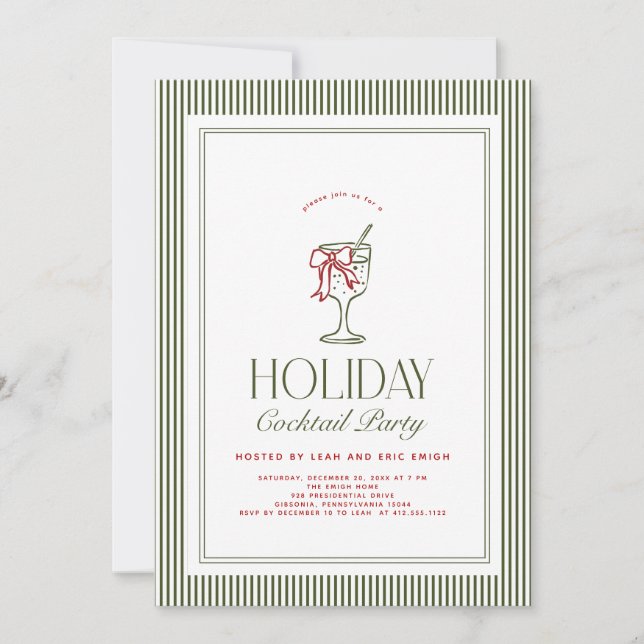 Holiday Cocktail Party Invite (Front)