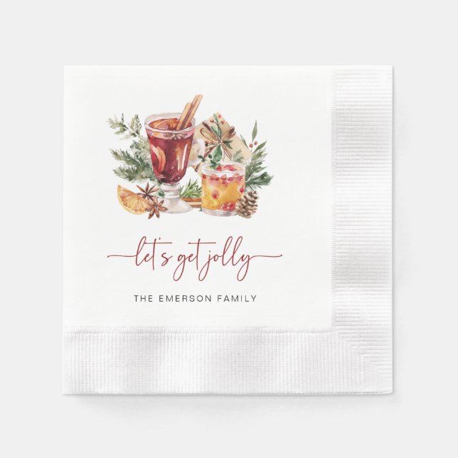 Holiday Cocktail Party Napkin (Front)