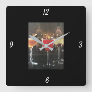 "HOLIDAY COCKTAILS" CHRISTMAS CLOCK