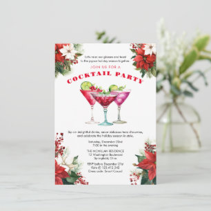 Holiday Cocktails Christmas Invitation