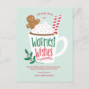 Holiday Cocoa Business Holiday Card Postcard