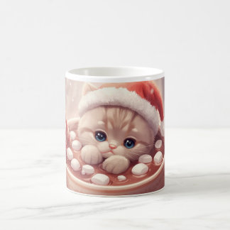 “Holiday Cocoa Kitty Mug" Cute Christmas Cat  Coffee Mug