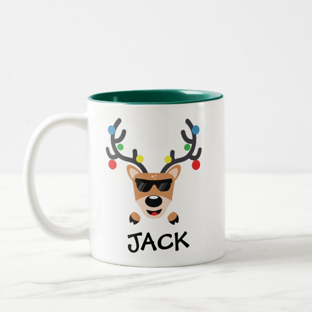 Holiday Coffee Mug | Cool Reindeer (Left)