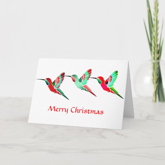 Holiday Coloured Hummingbirds (Front)