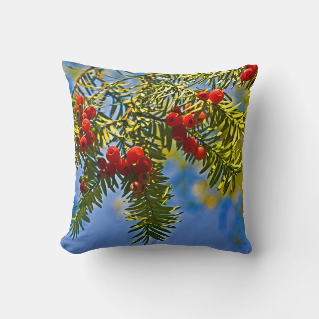 Holiday Conifer Throw Pillow (Front)
