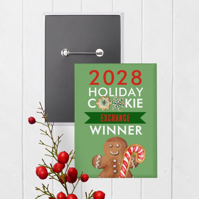 Holiday Cookie Contest Winner Award Prize Button (Christmas Baking Competition Prize Button for the Winner. Great for Cookie & Cooking Contests!)