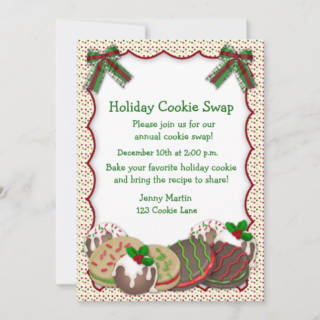 Holiday Cookie Swap Invitation (Front)