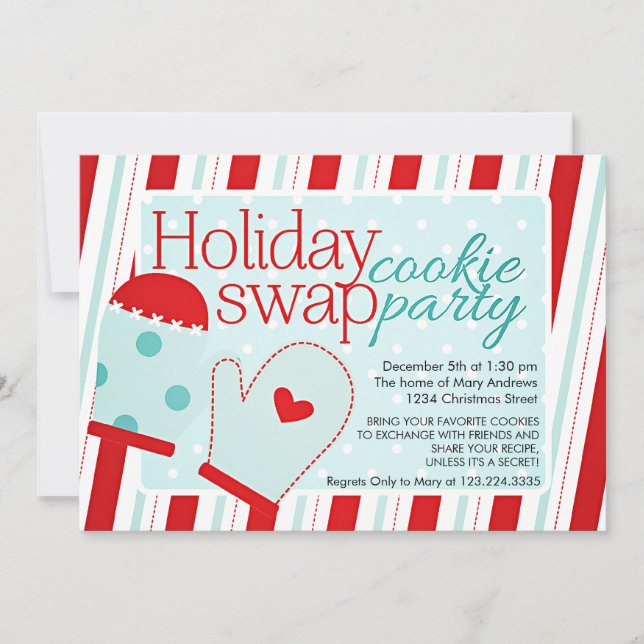 Holiday Cookie Swap Party Invitation (Front)
