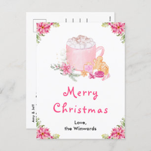 Holiday Cookies and Cocoa Pink Merry Christmas