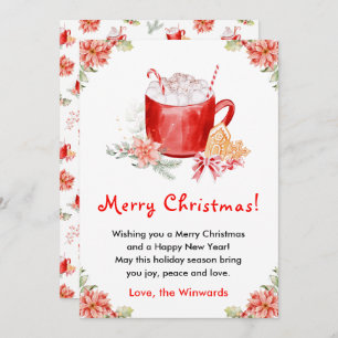 Holiday Cookies and Cocoa Red Merry Christmas