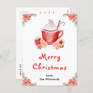 Holiday Cookies and Cocoa Red Merry Christmas