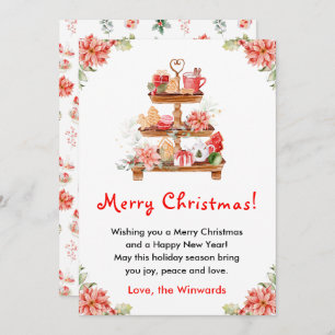 Holiday Cookies and Cocoa Red Merry Christmas