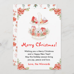 Holiday Cookies and Cocoa Red Merry Christmas