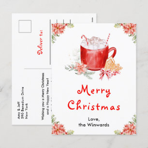 Holiday Cookies and Cocoa Red Merry Christmas