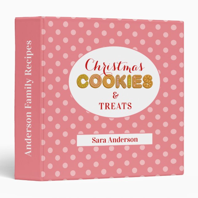 Holiday Cookies & Baking Personalized Binder (Front/Spine)