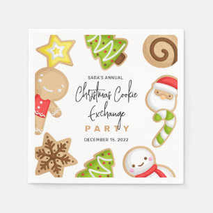 Holiday Cookies Christmas Cookie Exchange Party Napkin