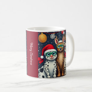 Holiday Creatures in Christmas Disguise Coffee Mug
