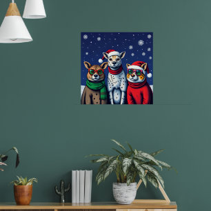 Holiday Creatures in Christmas Disguise Poster