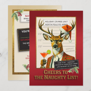 Holiday Crimes Unit – Reindeer Repeat Offender Invitation