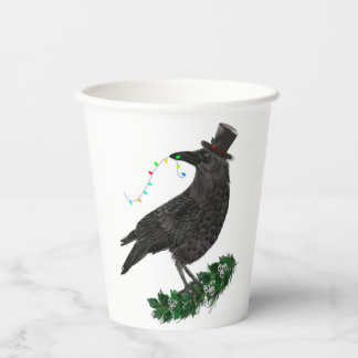 Holiday Crow with Top Hat Paper Cups