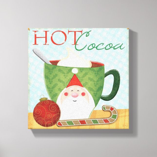 Holiday Cup with Mint Cocoa Canvas Print (Front)