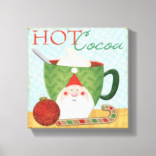 Holiday Cup with Mint Cocoa Canvas Print