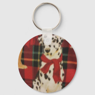 Holiday Dalmatian Keychain