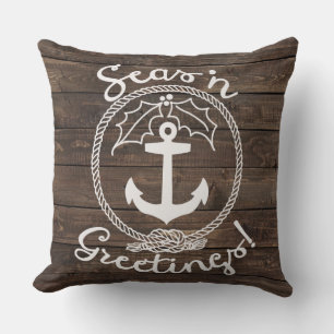 Holiday Decor   Seas 'n Greetings Throw Pillow