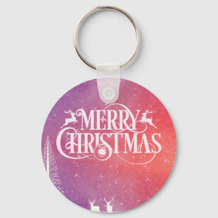Holiday Deer Landscape Keychain