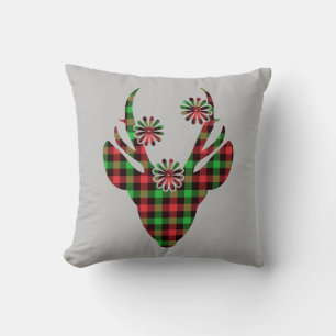 Holiday Deer Throw Pillow