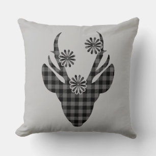 Holiday Deer Throw Pillow