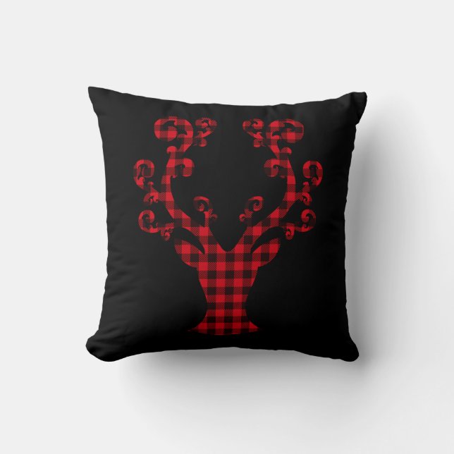 Holiday Deer Throw Pillow (Front)