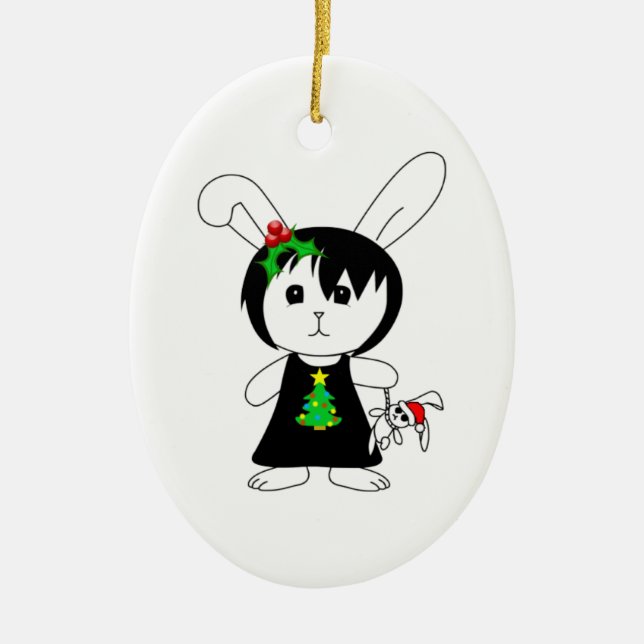 Holiday Desdemona Ceramic Ornament (Front)