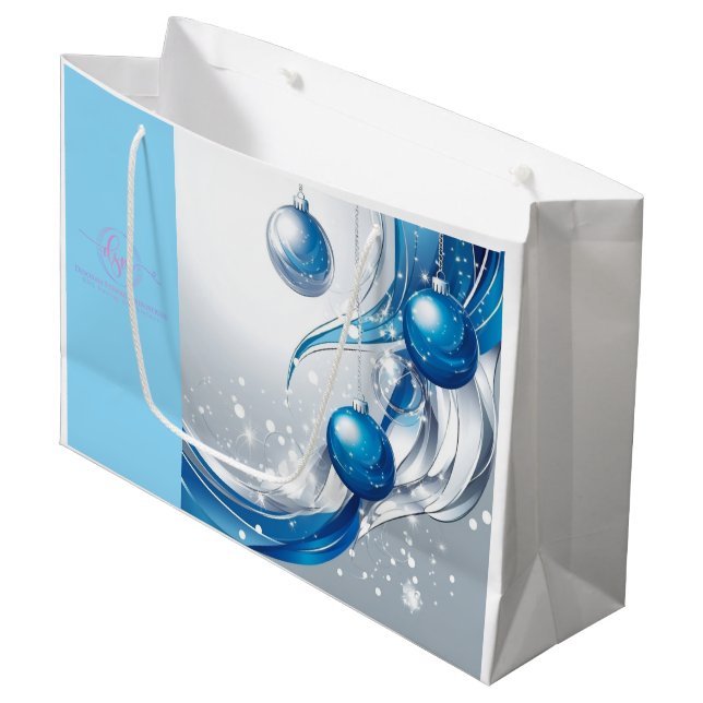HOLIDAY DESIGN #4 LARGE GIFT BAG (Front Angled)